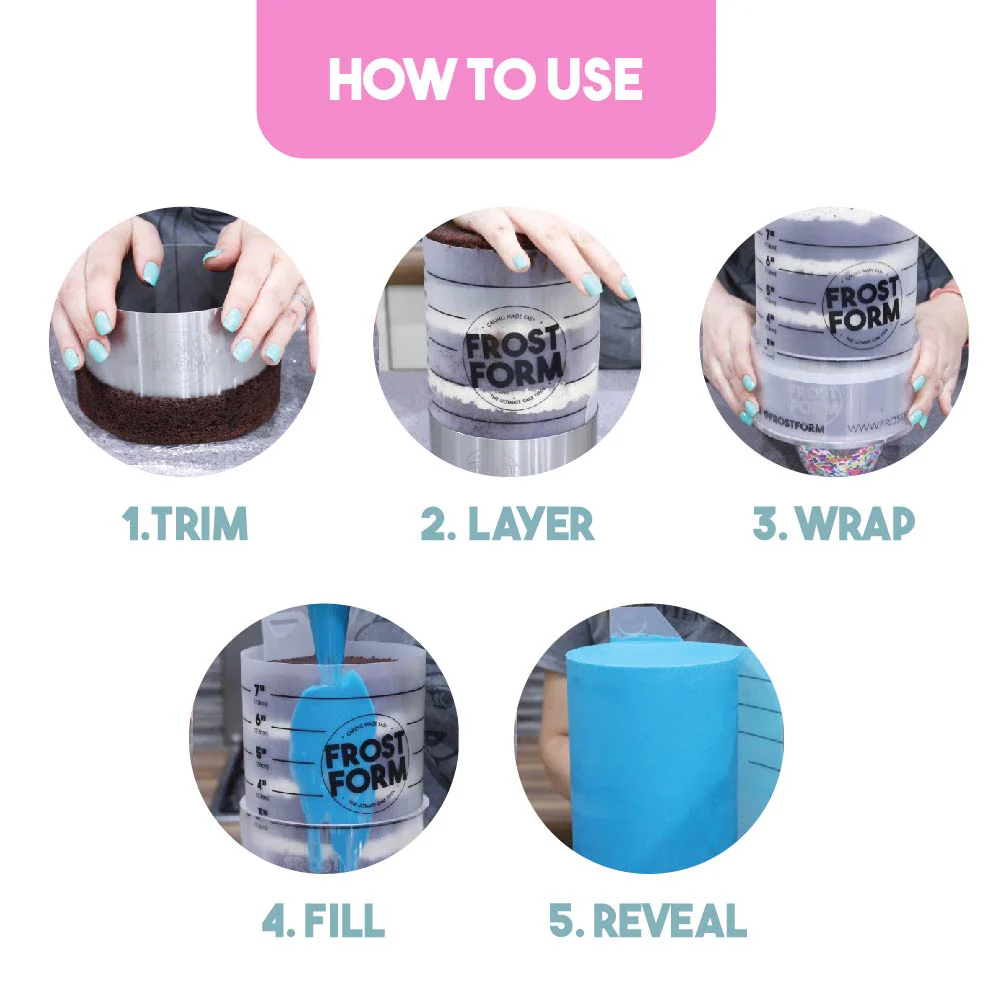 Frost Form - 10" - 25cm - Round - Cake Decorating Kit - Buttercream & Ganache icing system - Image 3