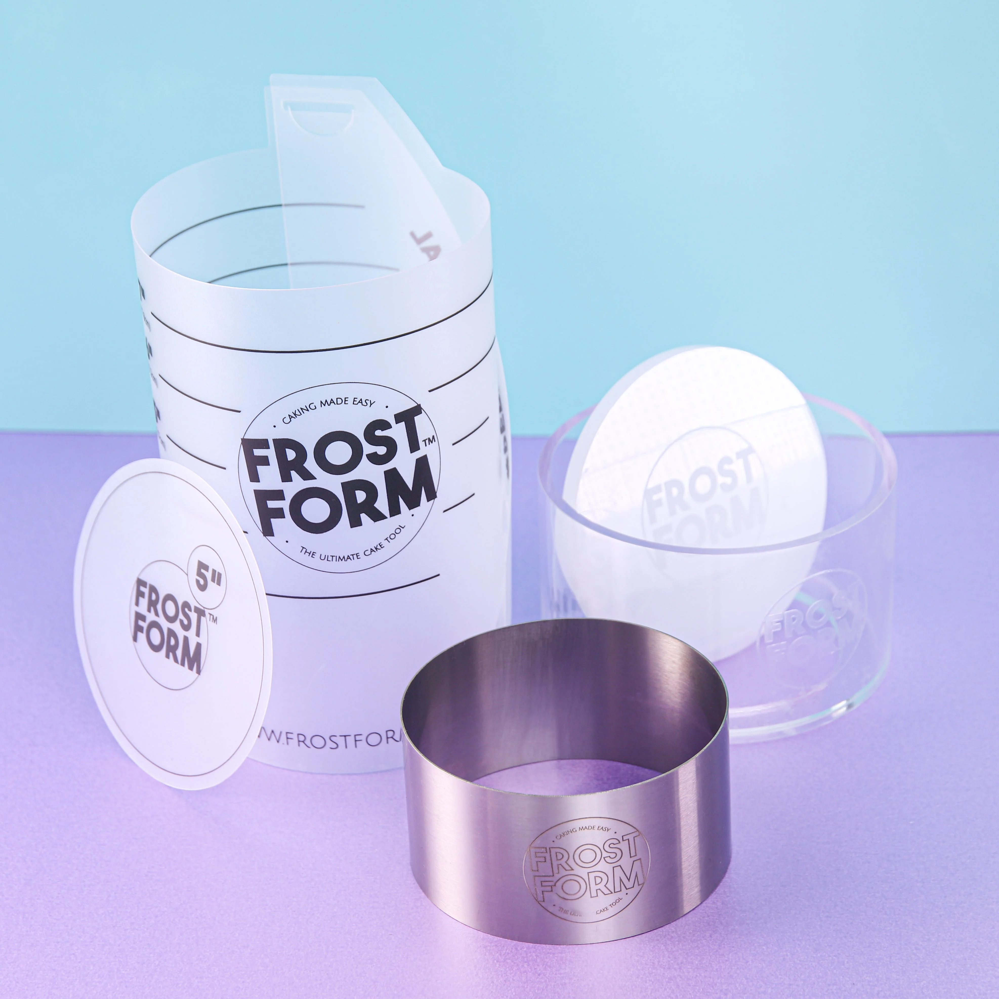 Frost Form - 5" - 13cm - Round - Cake Decorating Kit - Buttercream & Ganache icing system