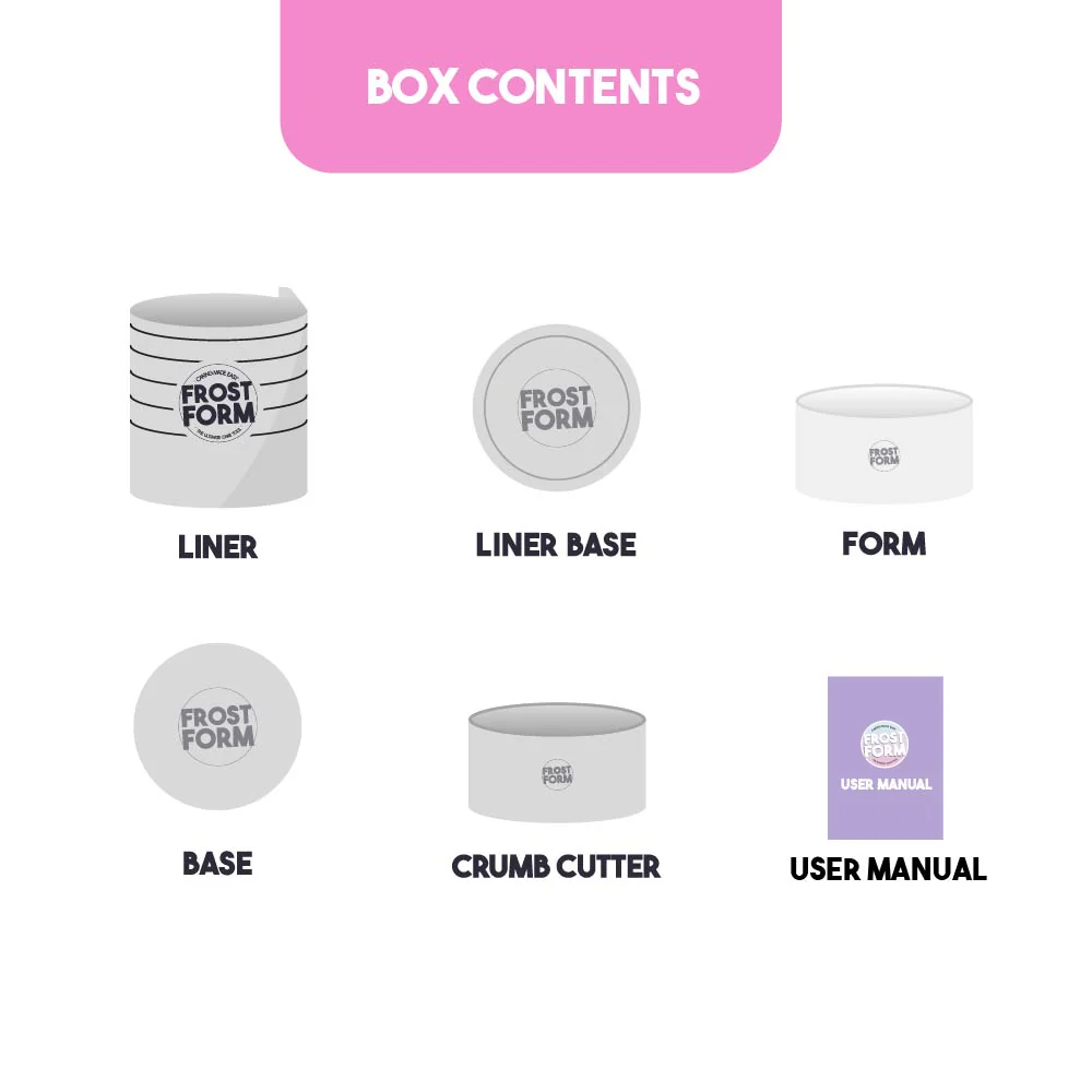 Frost Form - 6” - 15cm - Round - Cake Decorating Kit - Buttercream & Ganache icing system - Image 2