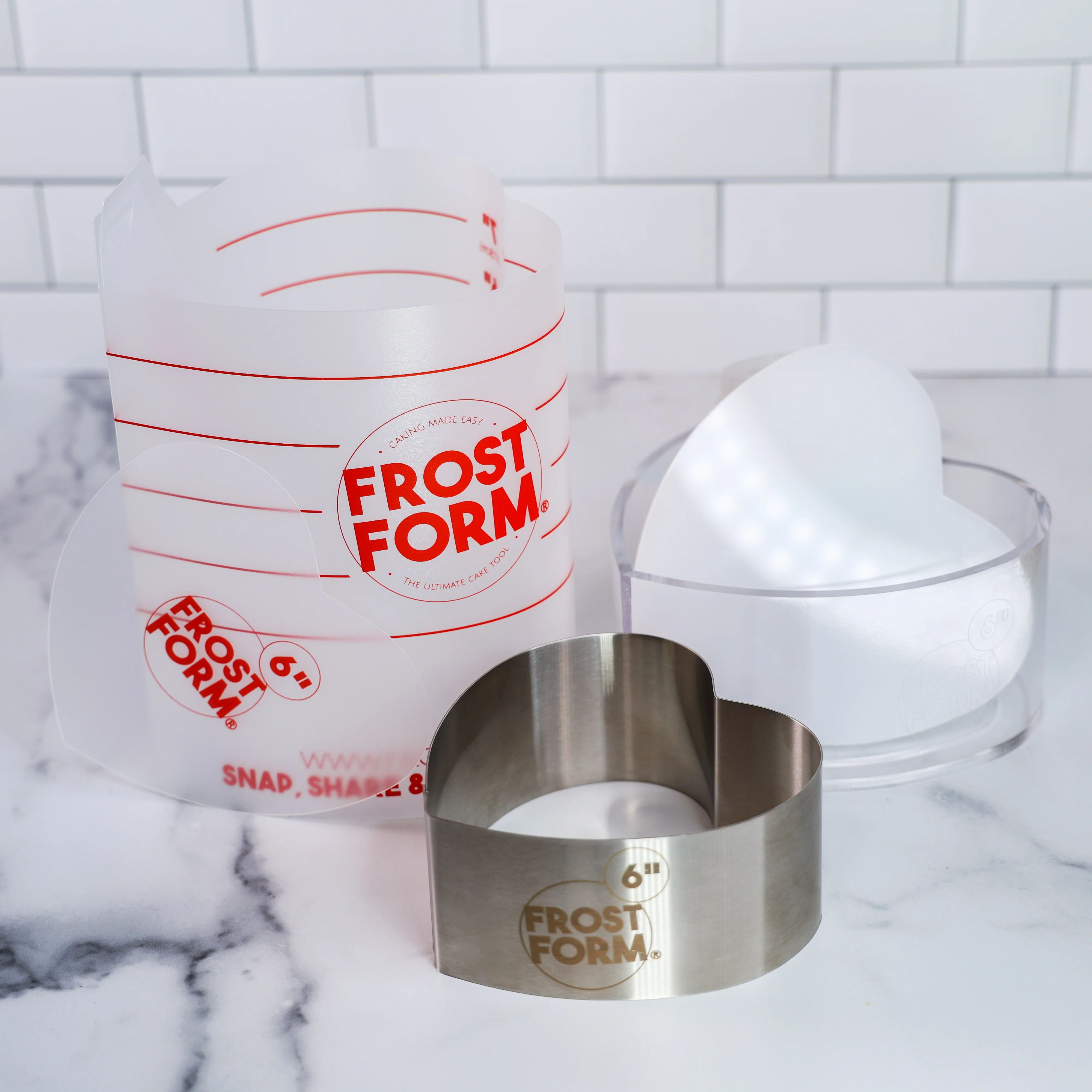 6" & 8" (15cm & 20cm) Heart Frost Form - Image 3
