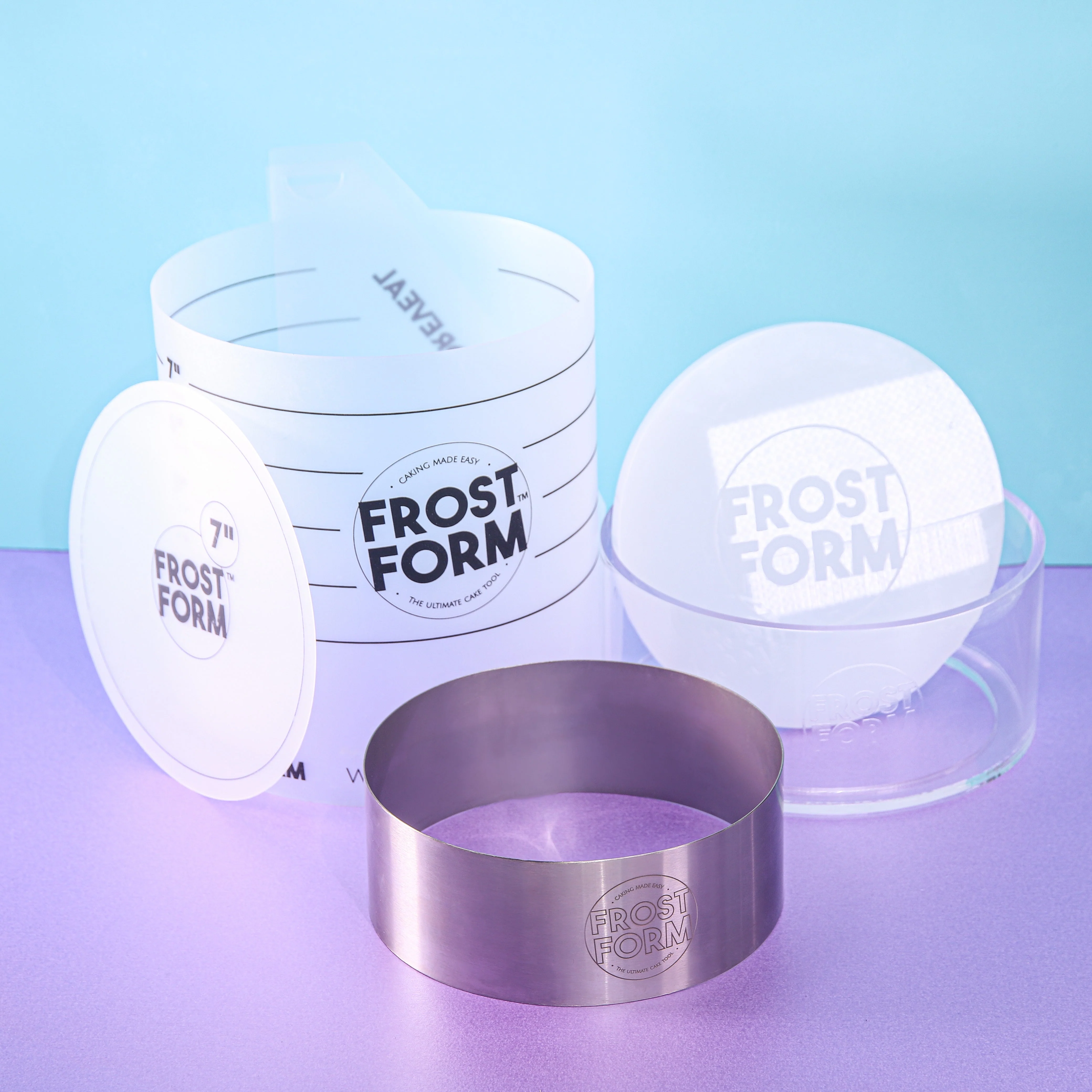 Frost Form - 7" - 18cm - Round - Cake Decorating Kit - Buttercream & Ganache icing system