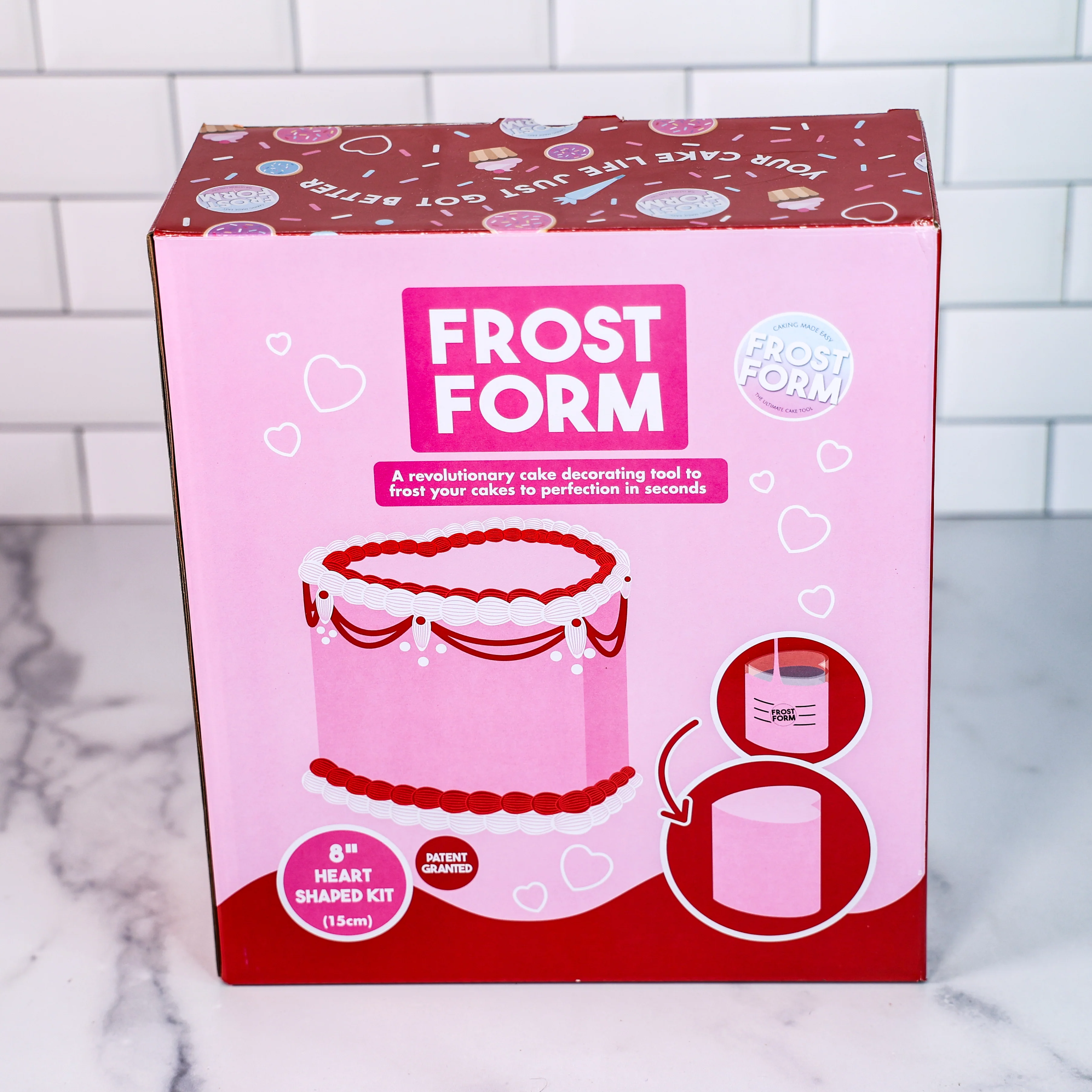Frost Form - 8" - 20cm - Heart - Cake Decorating Kit - Buttercream & Ganache icing system - Image 3