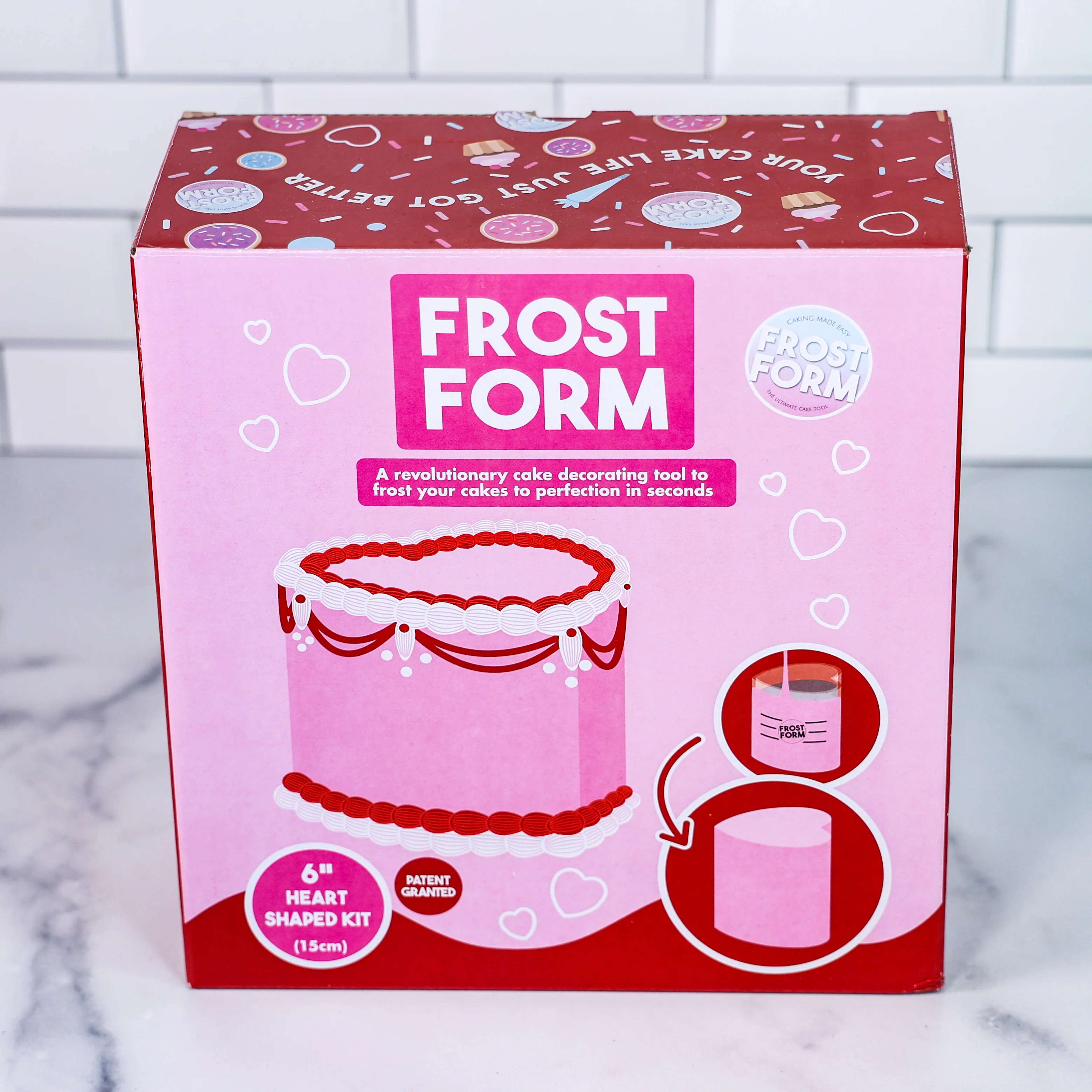 Frost Form - 6" - 15cm - Heart - Cake Decorating Kit - Buttercream & Ganache icing system - Image 3