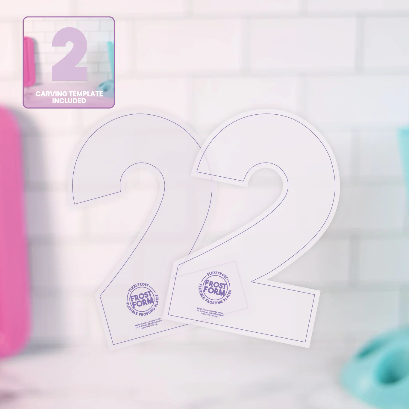 Number - Flexi Frost & Carve - Set of 2 + Carving Template - Image 4